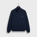 Kith Compact Cotton Knit Javier Quarter Zip Pullover - Nocturnal