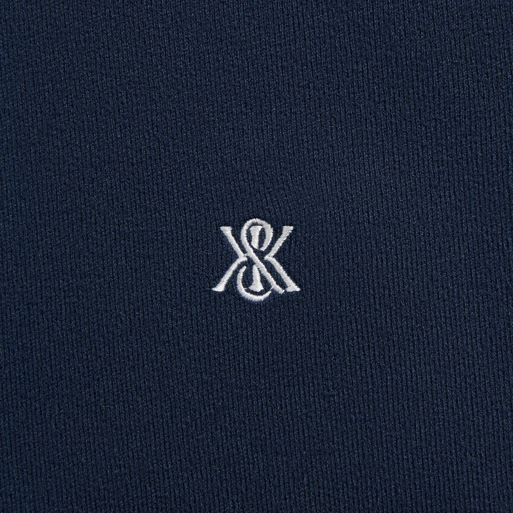 Kith Compact Cotton Knit Javier Quarter Zip Pullover - Nocturnal