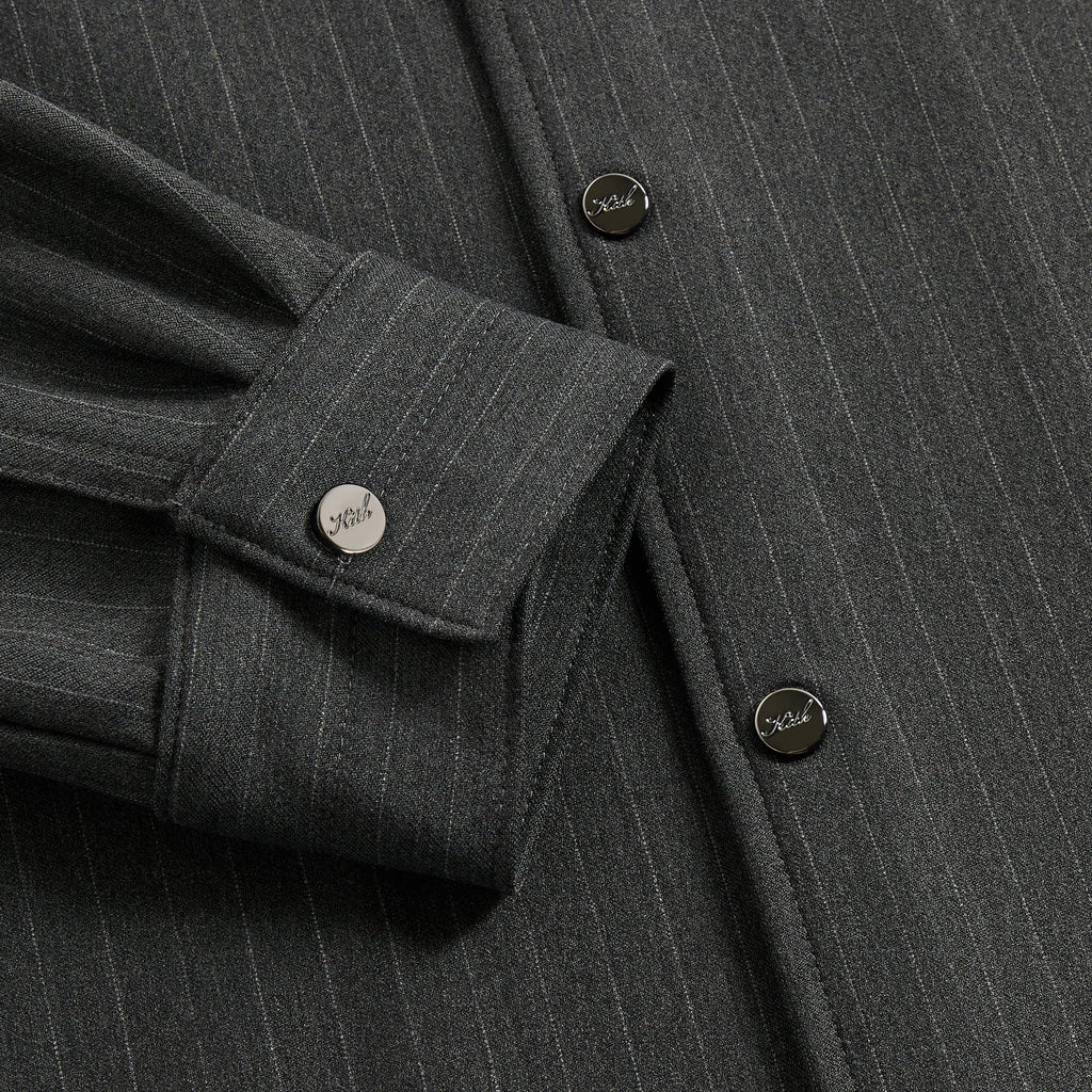 Kith Double Weave Montague Shirt - Dark Heather Grey