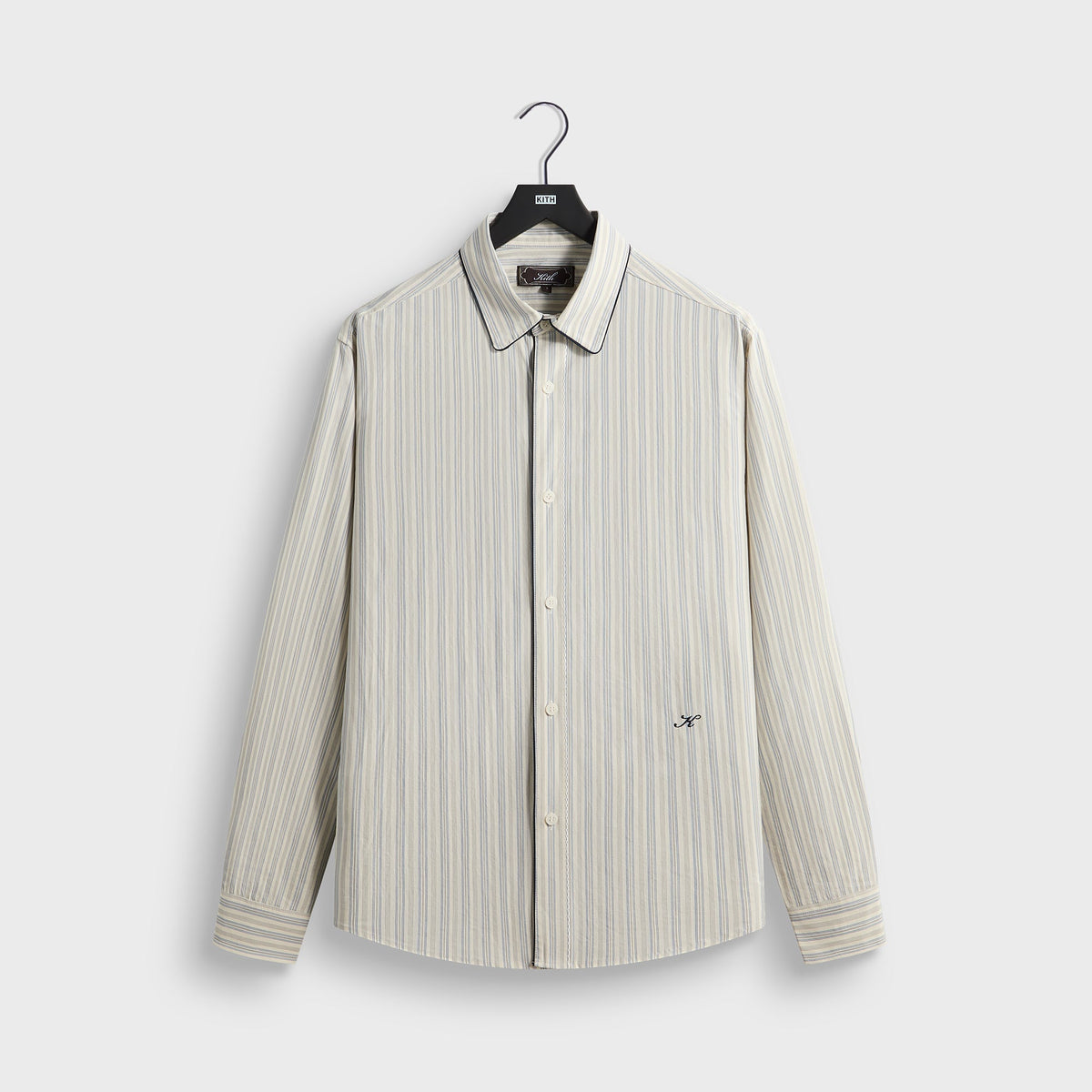 Kith Striped Poplin Georgie Shirt - Sandrift