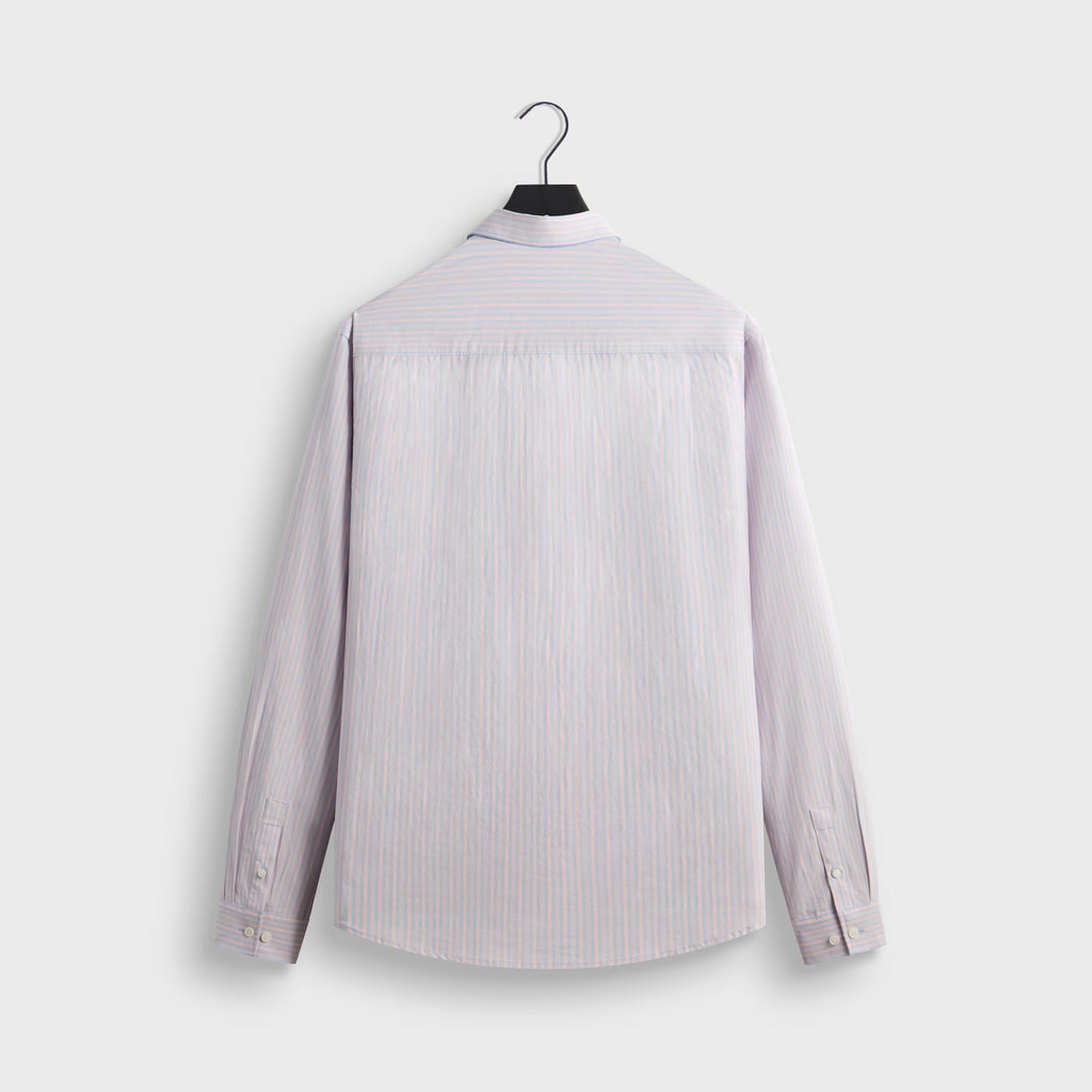 Kith Striped Poplin Georgie Shirt - Hydrangea