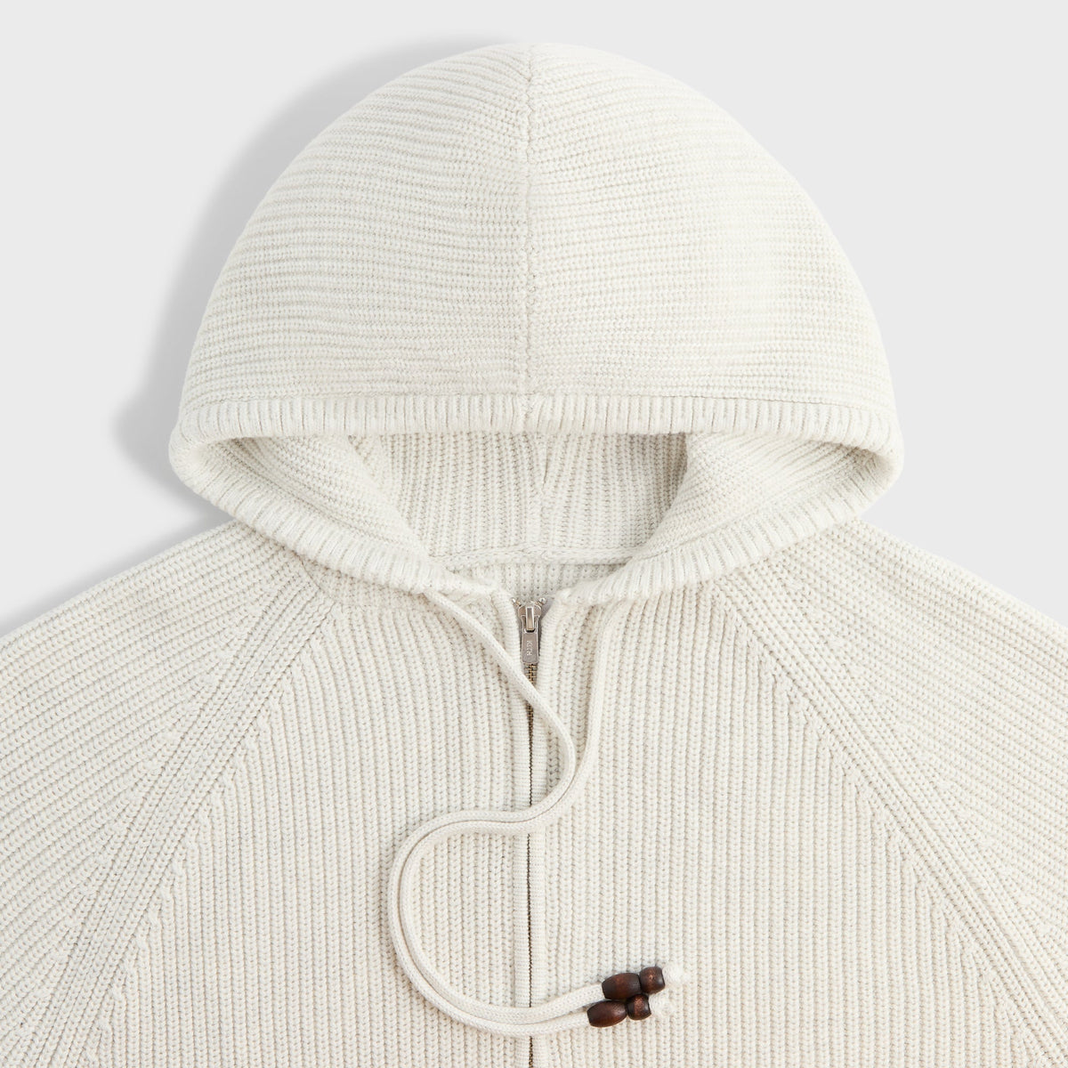 Kith Full Zip Knit Miles Hoodie - Light Heather Grey