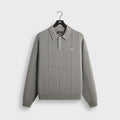 Kith Long Sleeve Tilden Pullover - Medium Heather Grey