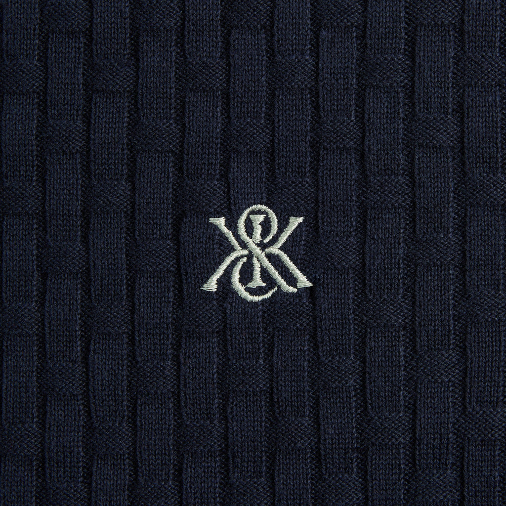 Kith Basketweave Tilden Crewneck - Nocturnal