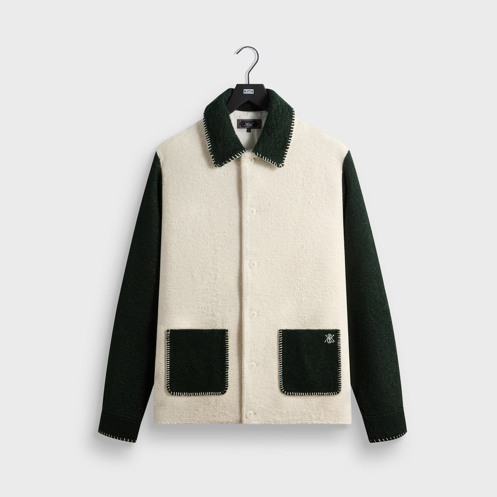 Kith Boucle Boxy Collared Overshirt - Sandrift