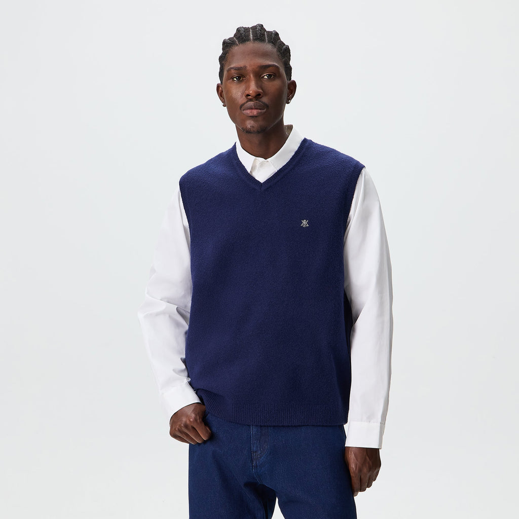 Kith Boucle Heath V-Neck Sweater Vest - Nocturnal