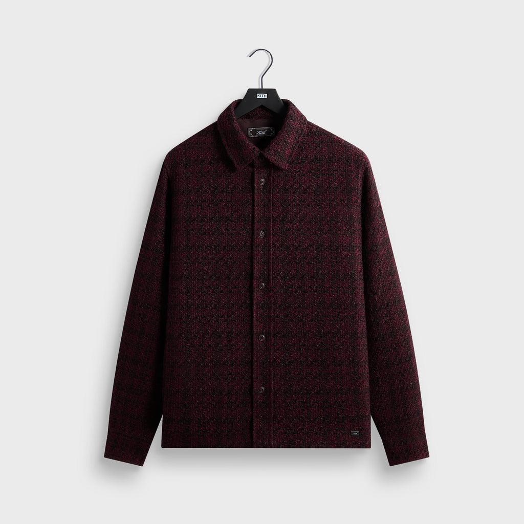 Kith Boucle Plaid Boxy Collared Overshirt - Essence