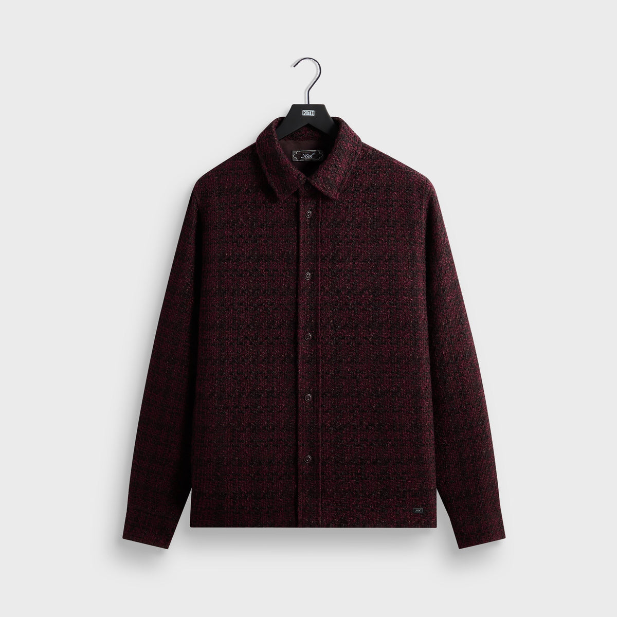 Kith Boucle Plaid Boxy Collared Overshirt - Essence