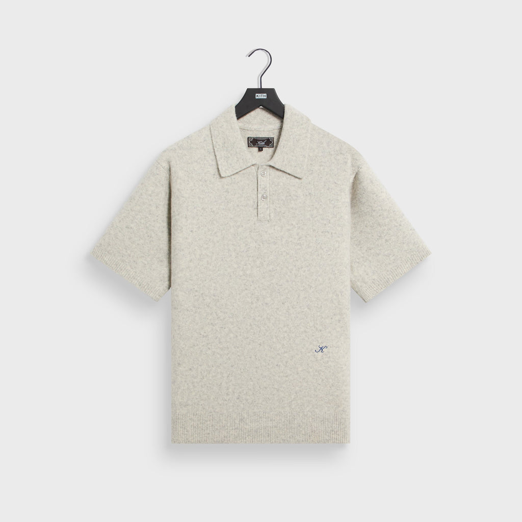 Kith Boucle Tobey Polo - Light Heather Grey