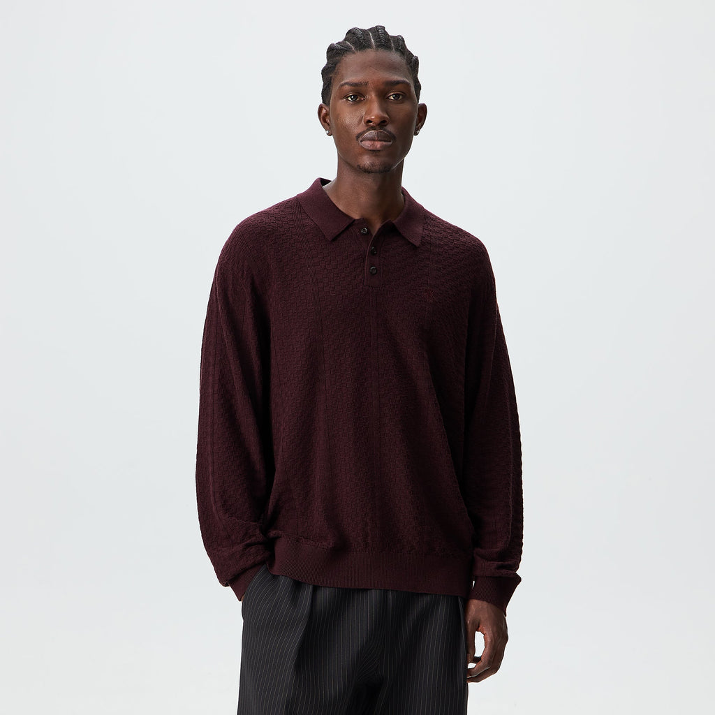 Kith Long Sleeve Tilden Pullover - Incognito