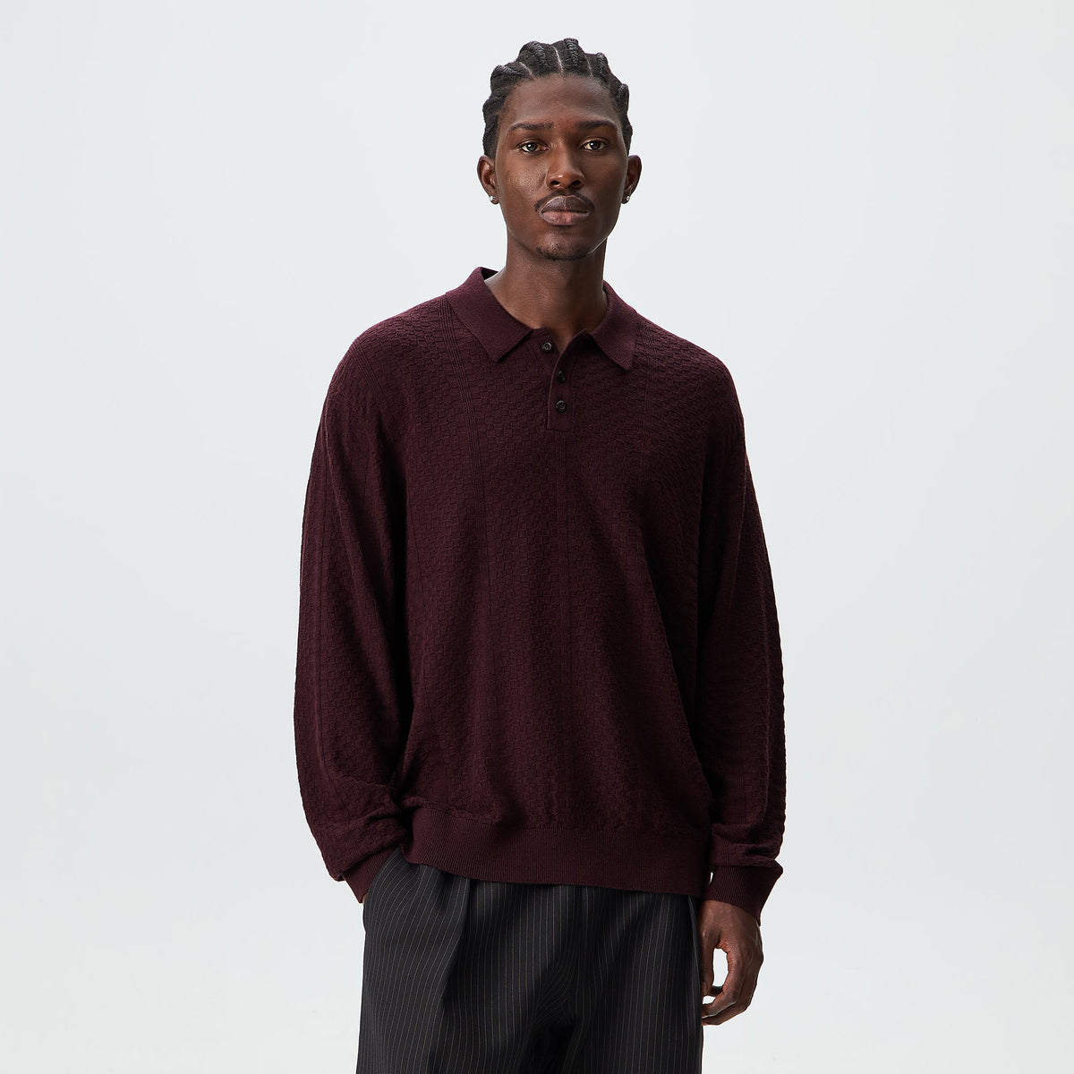 Kith Long Sleeve Tilden Pullover - Incognito