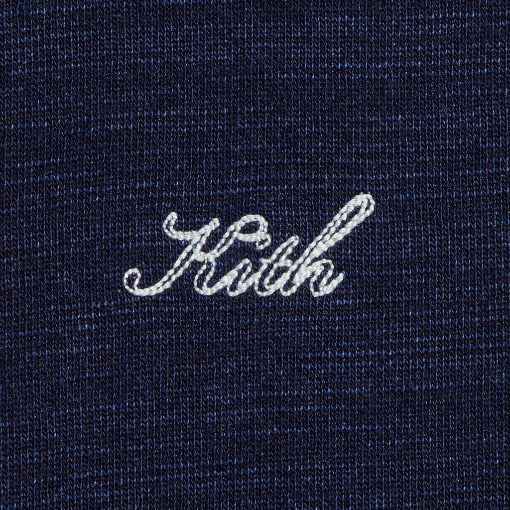 Kith Indigo Fleece Cropped Camden Hoodie - Raw Indigo