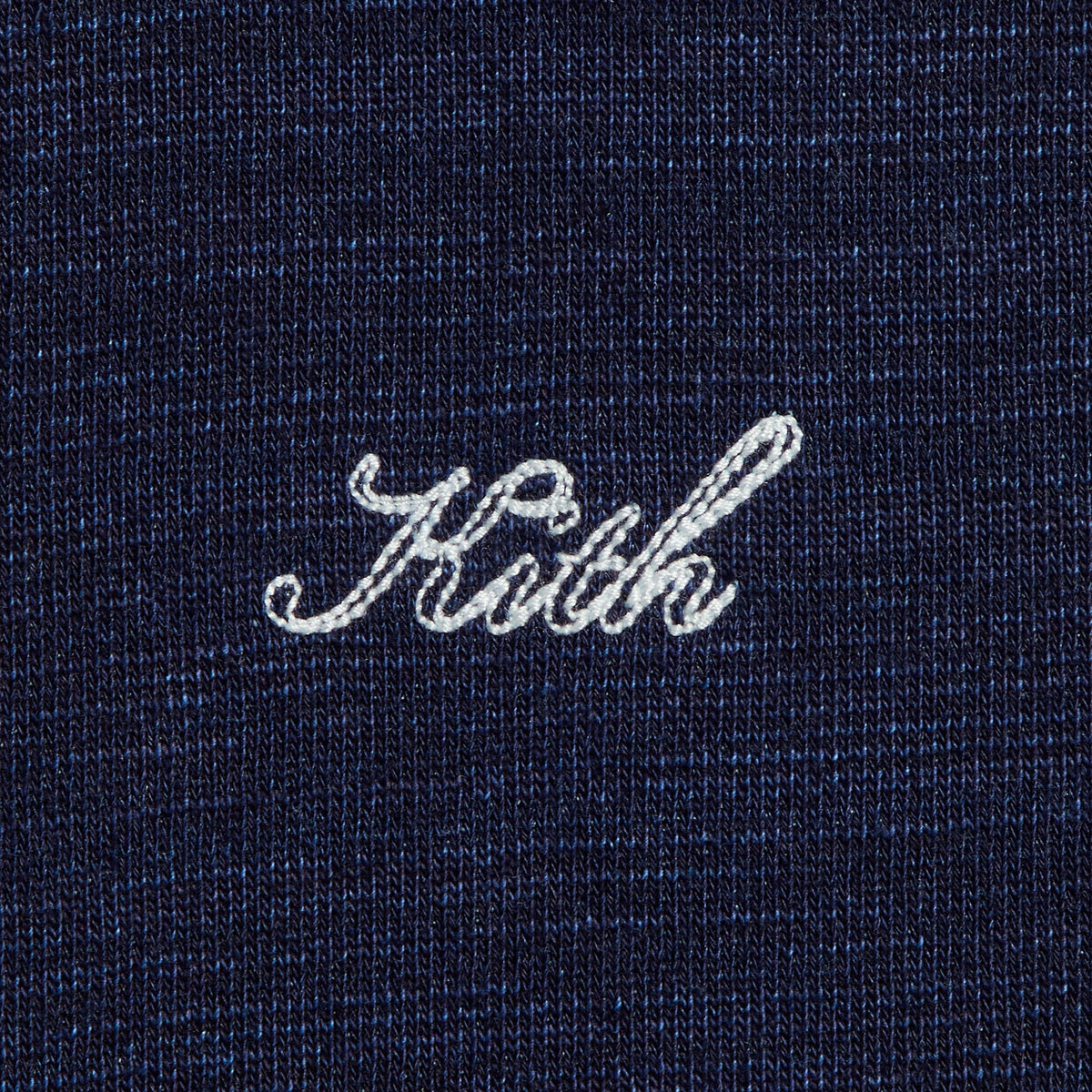 Kith Indigo Fleece Cropped Camden Hoodie - Raw Indigo
