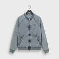 Kith Indigo Fleece Linus Full Zip Crewneck - Light Indigo