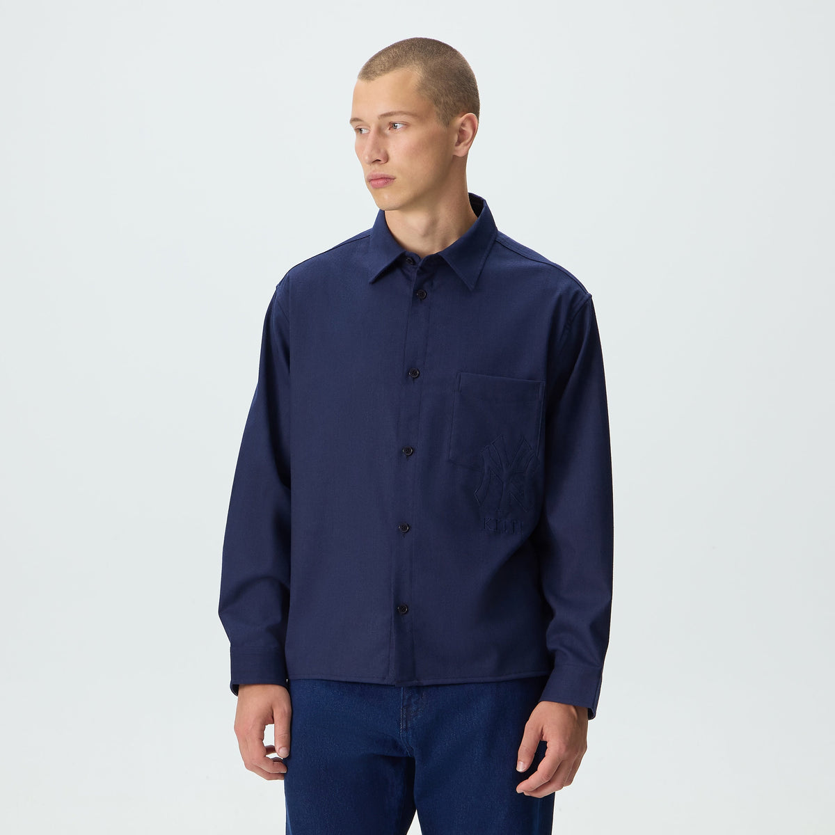 Kith for the New York Yankees Flannel Deon Overshirt - Nocturnal