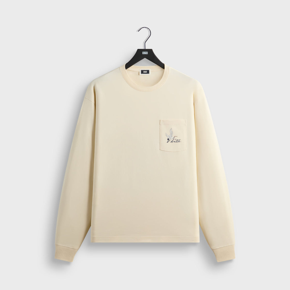 Kith Crane Horizon Long Sleeve Pocket Tee - Sandrift