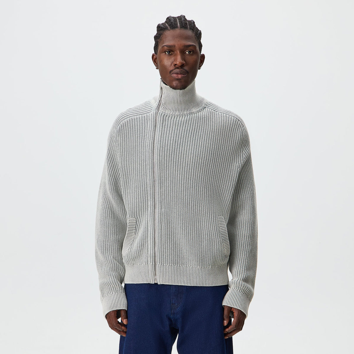 Kith Marlon Full Zip Sweater - Mist