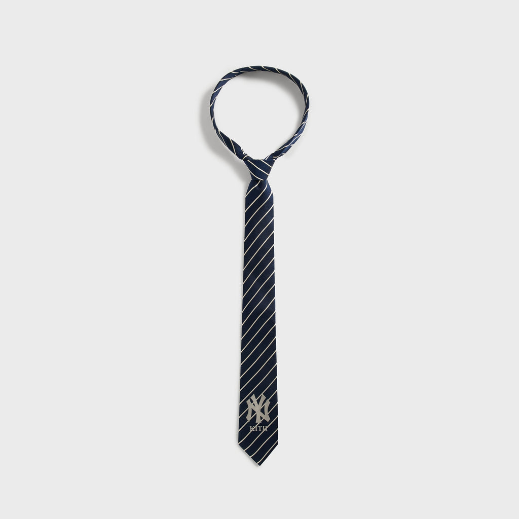 Kith for the New York Yankees Silk Pinstripe Tie - Nocturnal
