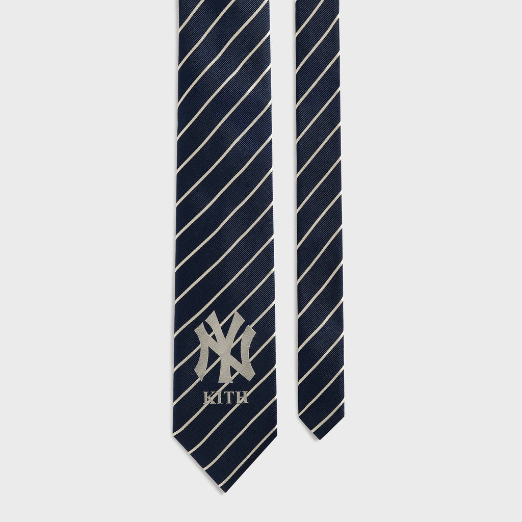 Kith for the New York Yankees Silk Pinstripe Tie - Nocturnal