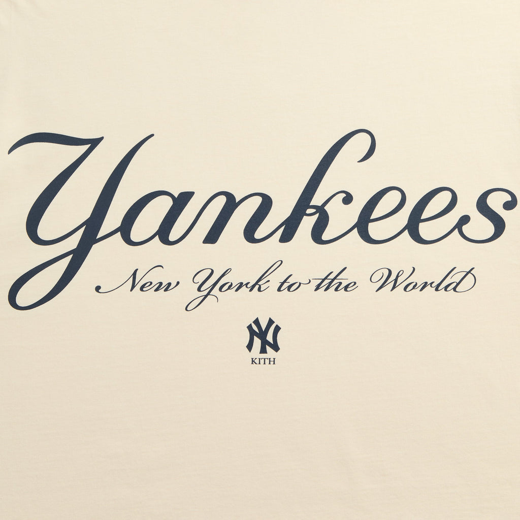 Kith for the New York Yankees Script Vintage Alex Tee - Sandrift