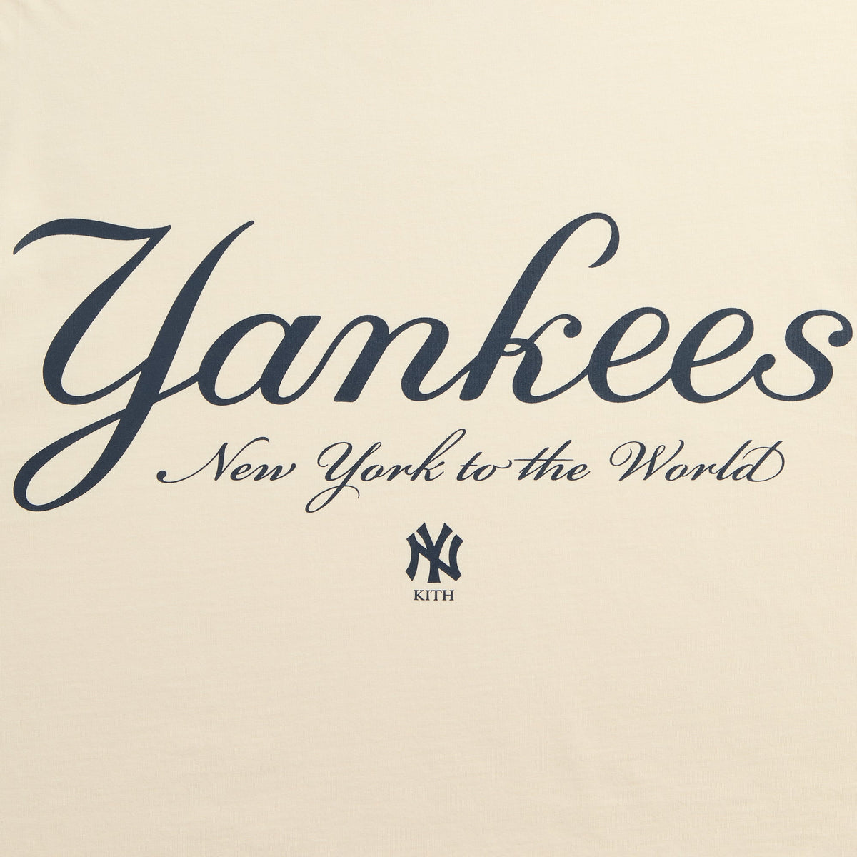 Kith for the New York Yankees Script Vintage Alex Tee - Sandrift