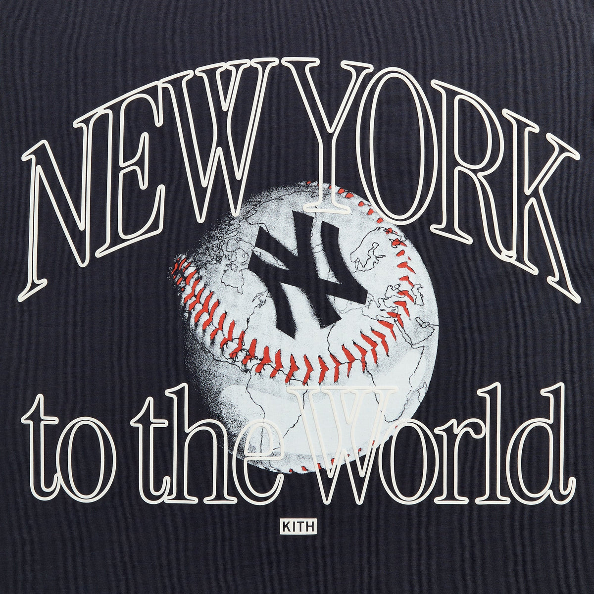 Kith for the New York Yankees New York to the World Vintage Alex Tee - Nocturnal