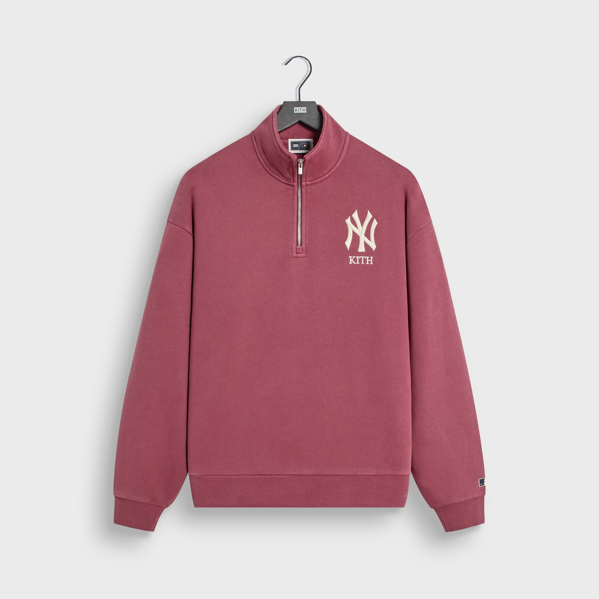 Kith for the New York Yankees Vintage Nelson Quarter Zip - Garnet