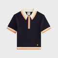 Kith Women Taylen Basketweave Sweater Polo - Ink