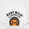 Kid's Baby Milo Relaxed Fit Crewneck Sweatshirt - White