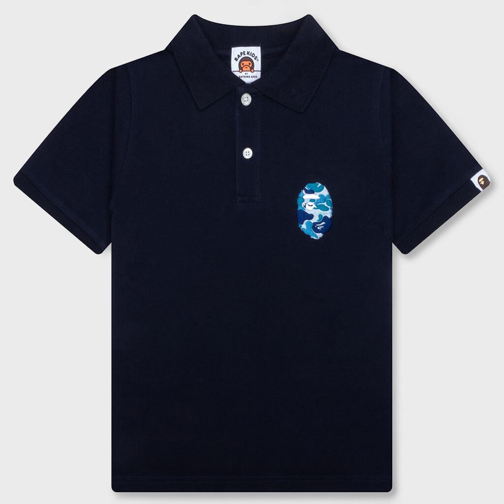 Kid's One Point Polo Shirt - Navy