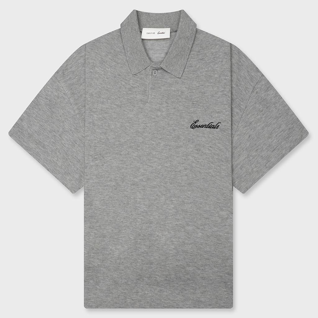 Kids Pique Signature Classic Polo - Concrete Heather