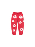 Kids Cotton Wreath Sweatpants Red