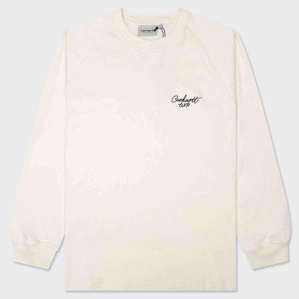 L/S Signature Rib T-Shirt - Wax/Black