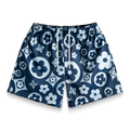 Navy Flower Shorts