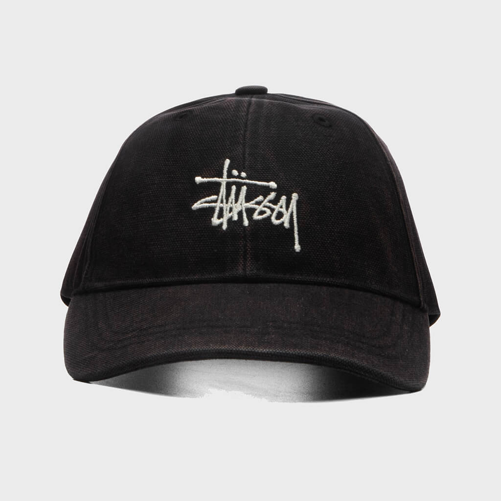 Washed Basic Stussy Cap - Black