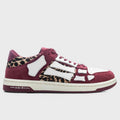 Leopard Skel Top Low - Burgundy