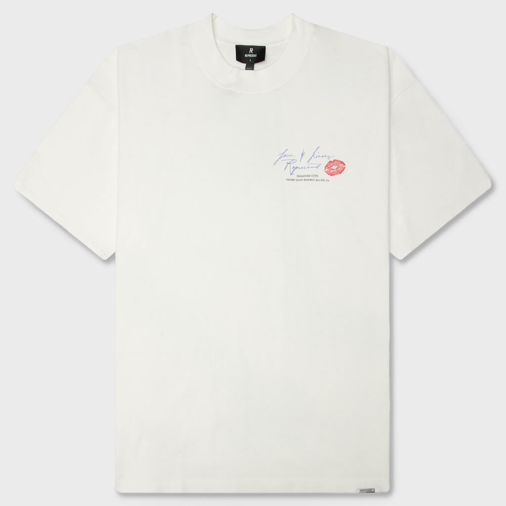 Love And Kisses T-Shirt - Flat White