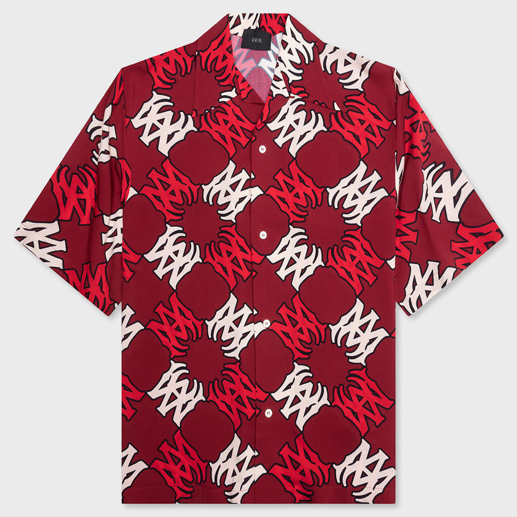 MA Quad Bowling Shirt - Deep Red