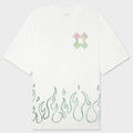 MA Quad Flames OS Tee - Ivory