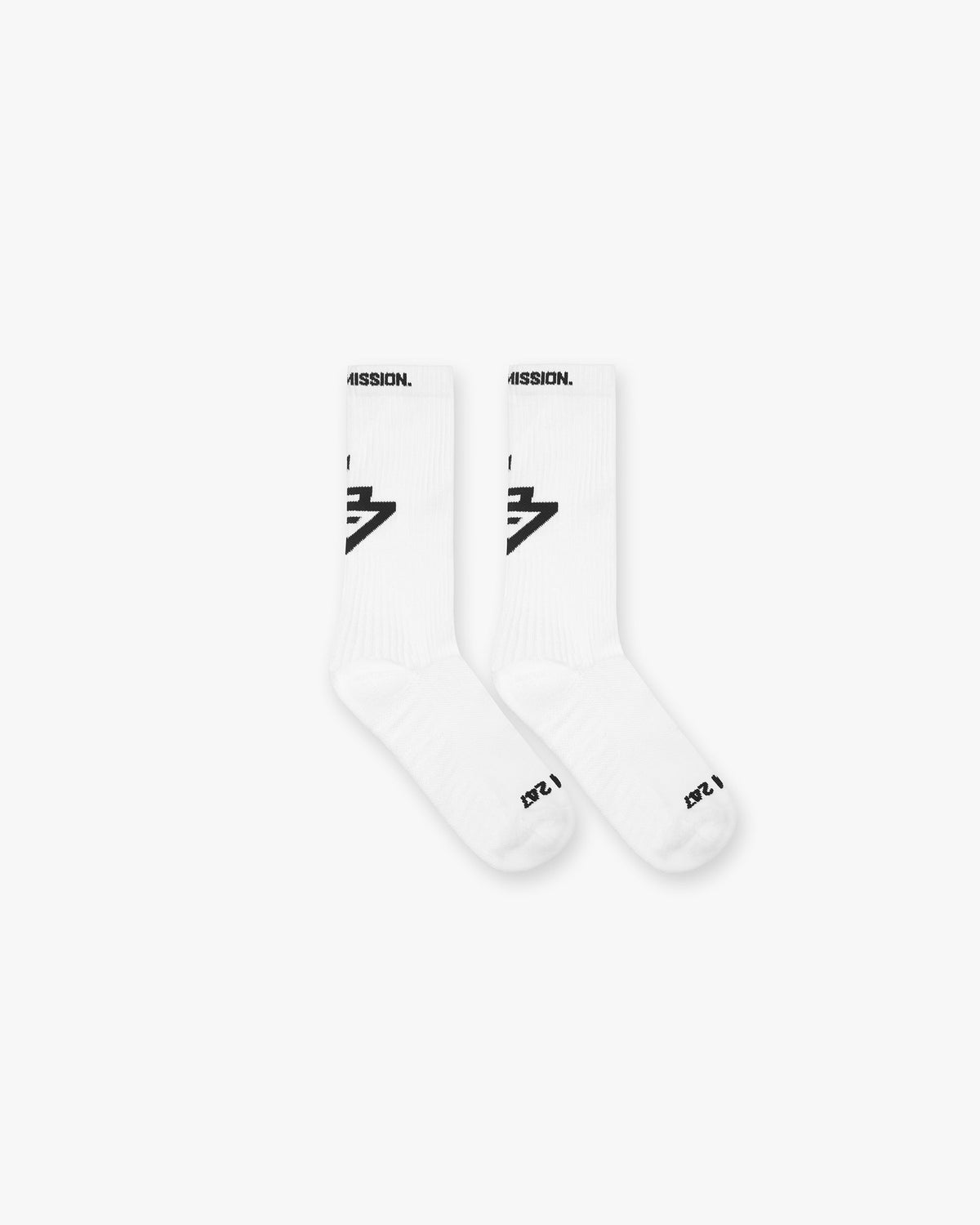 247 Logo Sock - Flat White