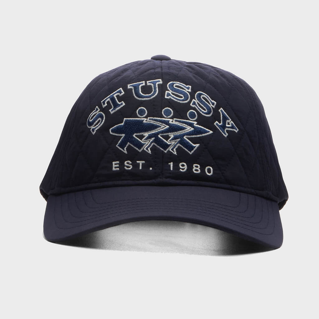 Quilted Surfwalk Snapback Cap - Navy