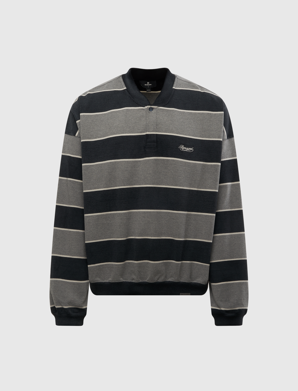 CALIFORNIA STRIPED HENLEY SWEATER