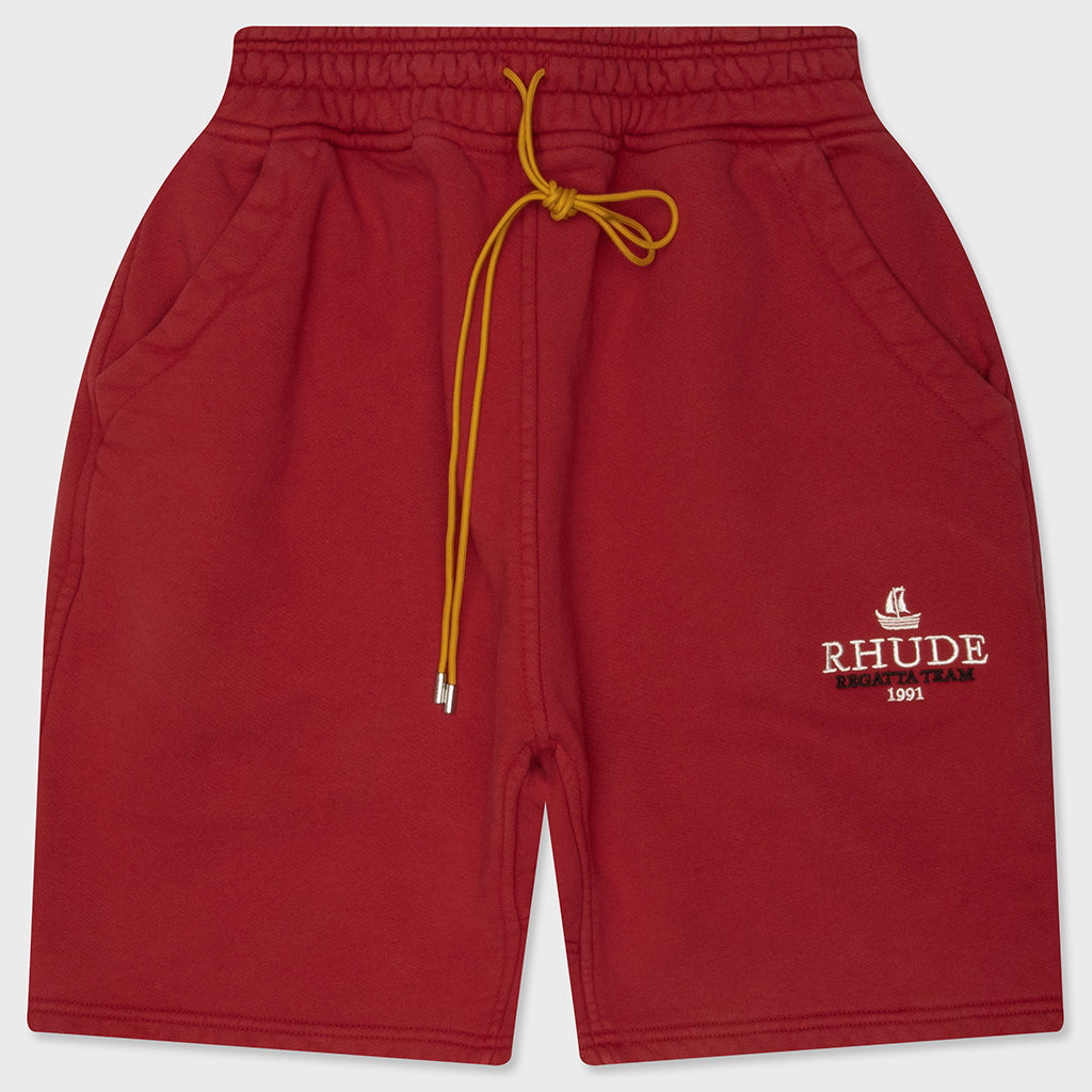 Mariner Regatta Sweat Shorts - Vintage Red/White