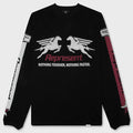 Mesh Pegasus Long Sleeve T-Shirt - Jet Black
