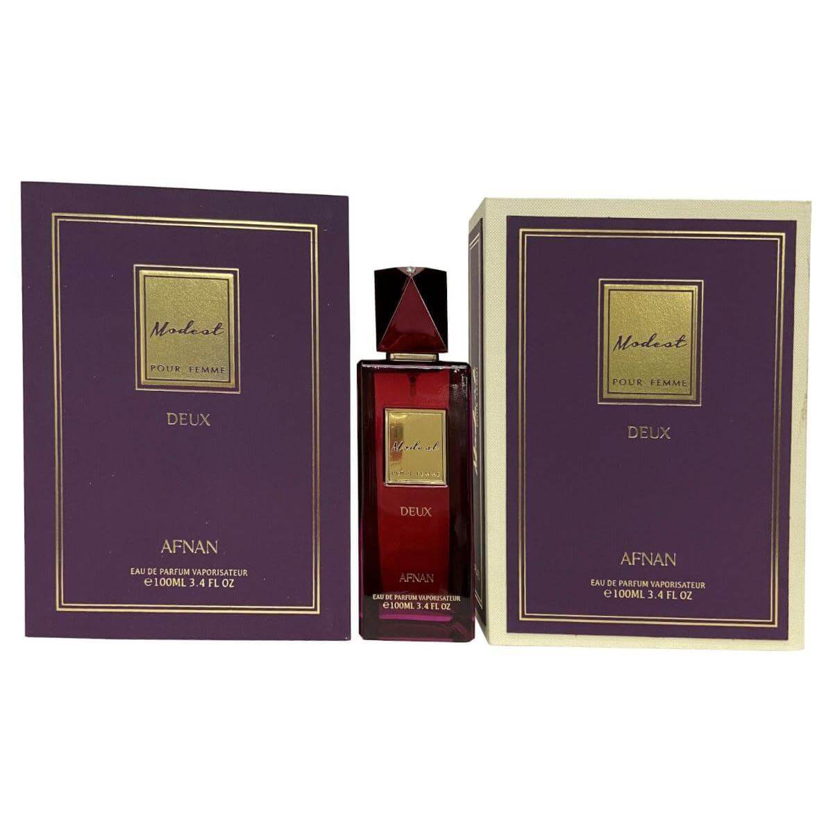 Modest Deux pour femme by Afnan perfume EDP 3.3 /3.4 oz New in Box