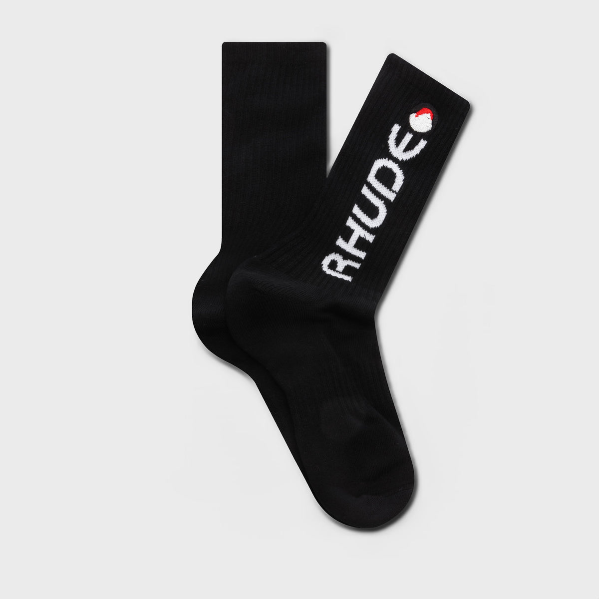Moonlight Footy Sock - Black/White/Red
