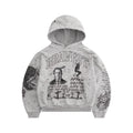 Grey Sketch Vintage Hoodie