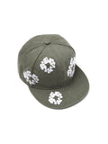 Cotton Wreath New Era 59FIFTY Canvas Fitted Cap Washed Olive