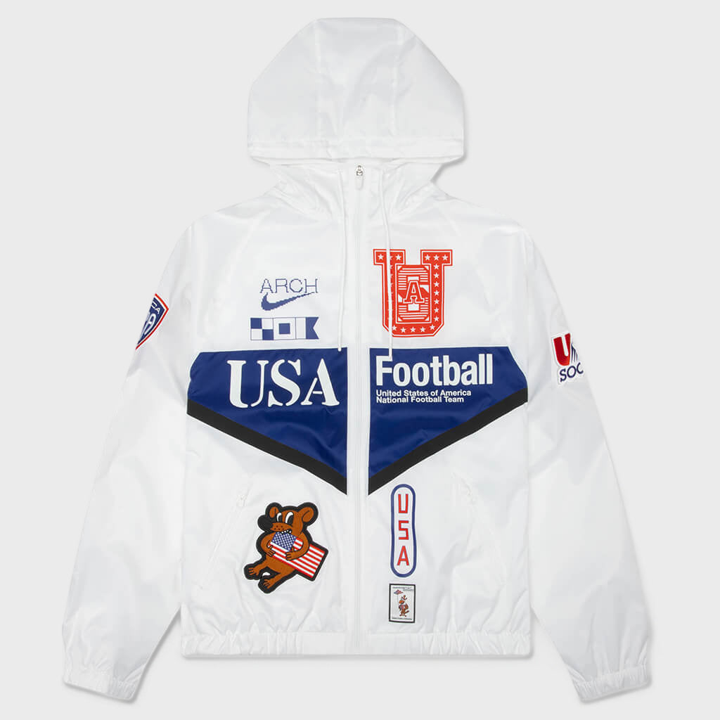 Anthem Jacket - White/Deep Royal Blue
