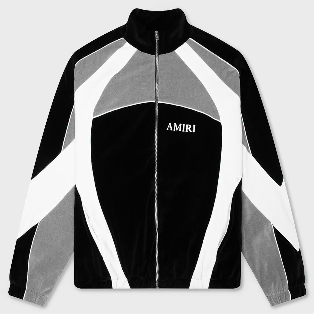 Oversized Panel Track Jacket - Black